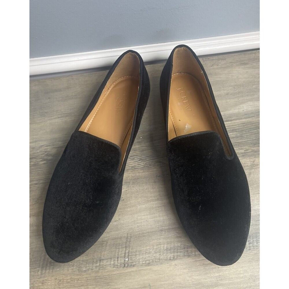 J. Crew Suede Loafers BLACK Size 10 Great Condition